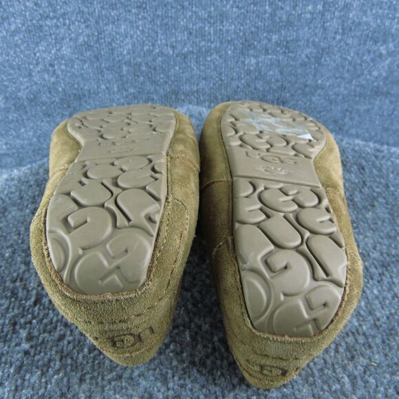 UGG Men's Ascot Corduroy Moccasin Brown Leather Size‎ 8M Gently Used 2025 - Picture 9 of 10